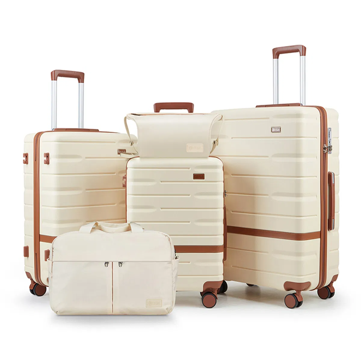 Shatterproof Multi-Directional Rubber Wheels Telescopic Stainless Steel Handle Tsa Lock Expandable Capacity Aluminum Trolley Travel Luggage Set