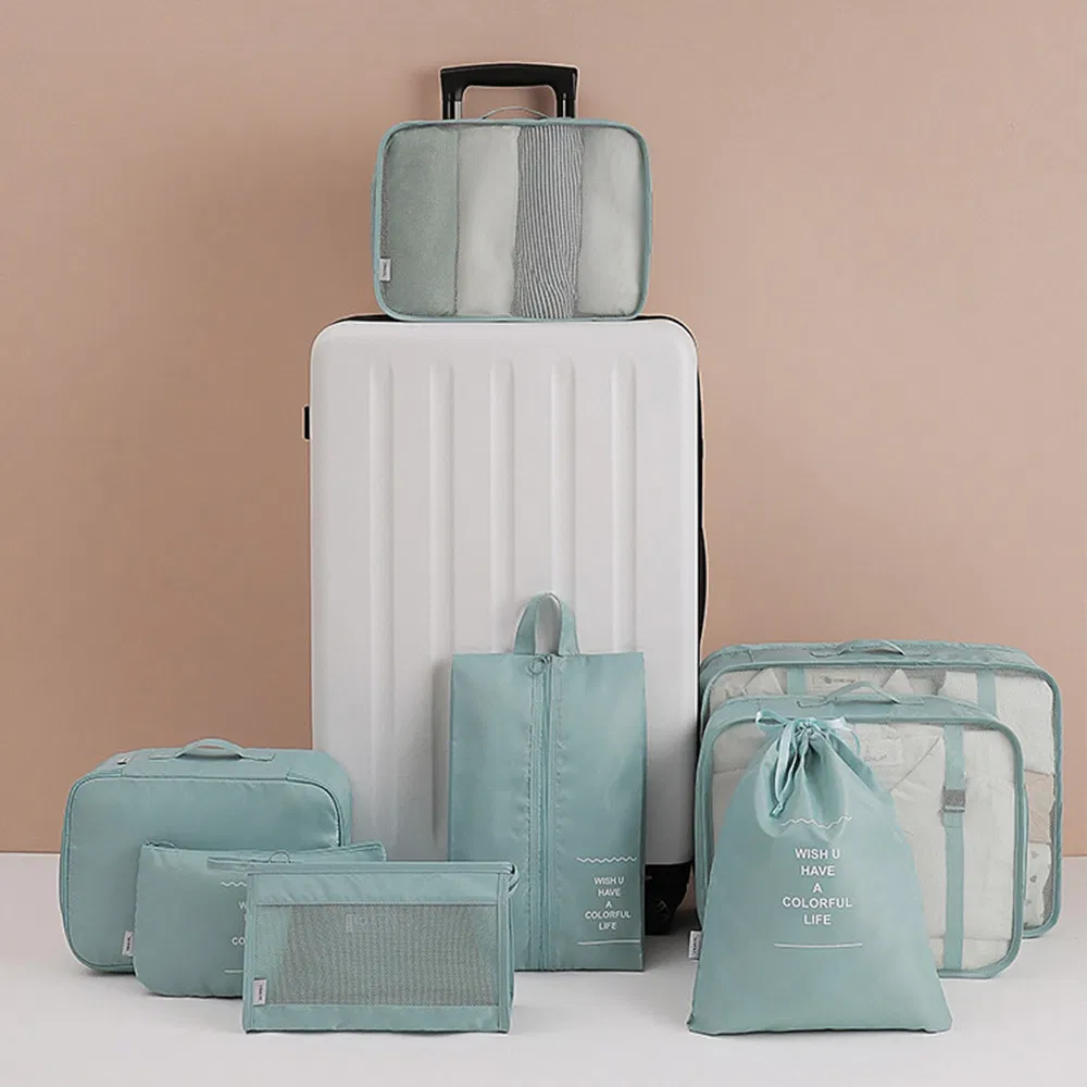 8 Set Waterproof Luggage Packing Orginzers Travel Bags for Suitcases