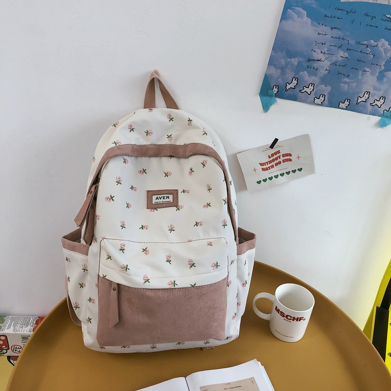 Fashion Little Cute Flowers Printed Travel School Casual Backpack