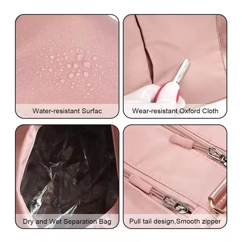 Custom Logo Nylon Duffel Sports Bag Large Capacity Fitness Waterproof Gym Bag for Fitness Exercise