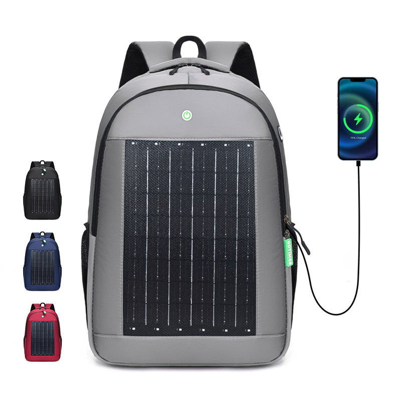 6V 10W Solar Powered Backpack, Large Capacity Outdoor Hiking &amp; Mountaineering Adventure Bag