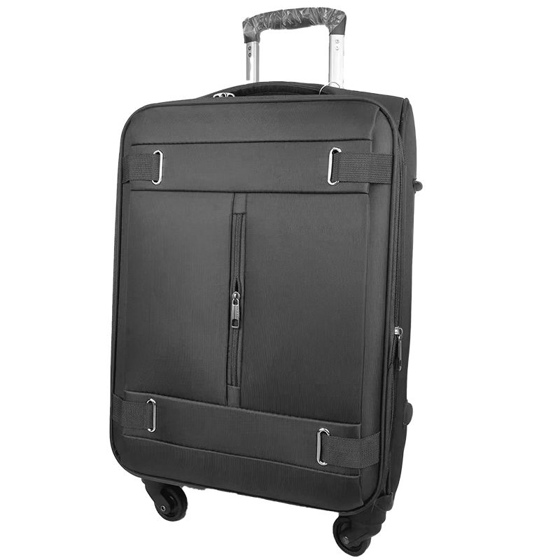 Lightweight Hand Carry on Cabin Soft Fabrictrolley Travel Suitcase with Iron Trolley