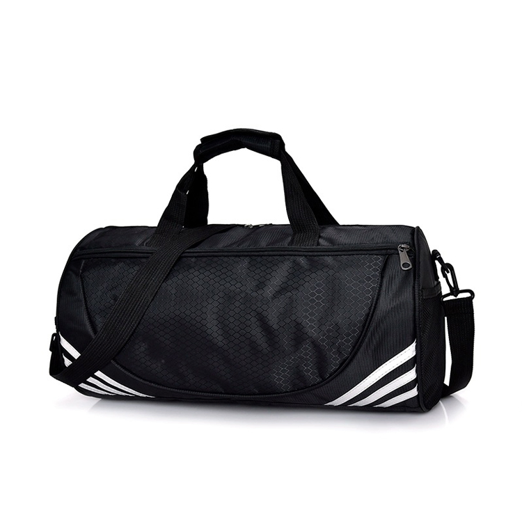 Custom Heavy Duty Large Fitness Travel Duffle Bag Waterproof Black Nylon Mens Sports Gym Duffel Bag