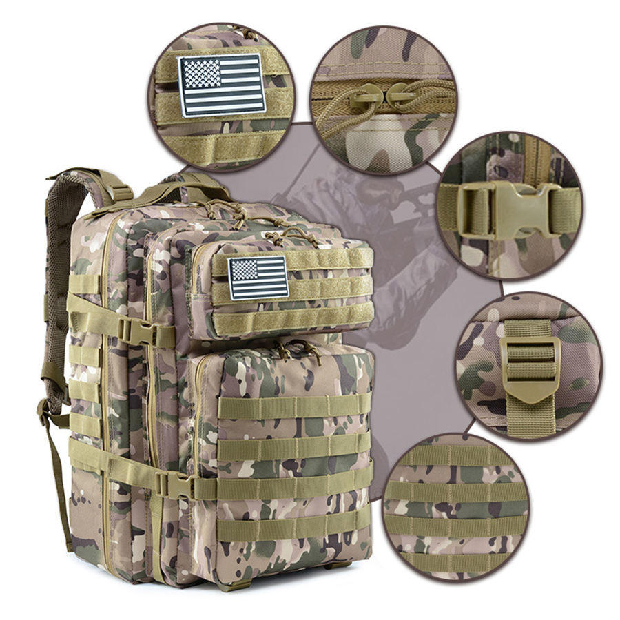 Outdoor Tactical Backpack Hiking Moutain Training Camouflage Hunting Large Camping Tactical Backpacks Bag