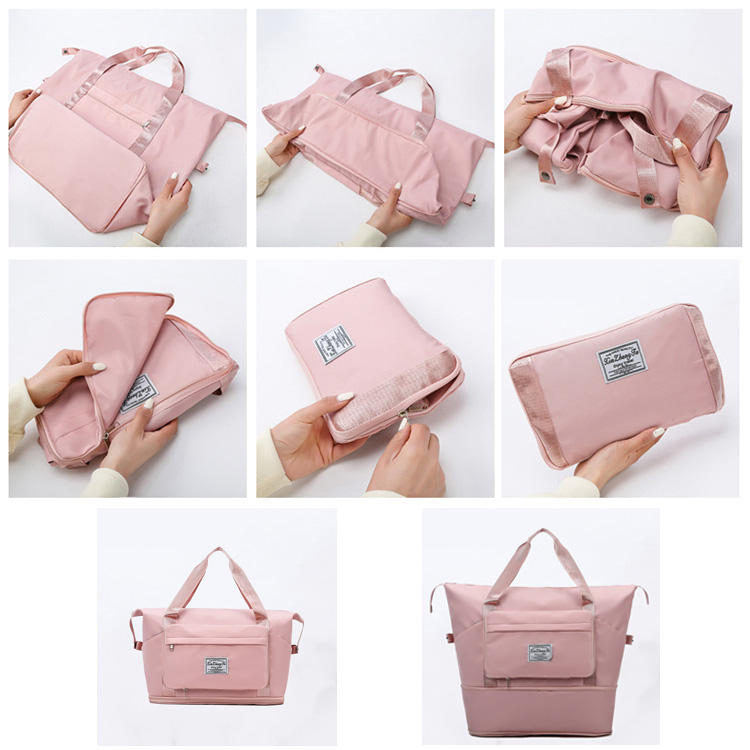 Beauty Large Capacity Low MOQ Hot Sell Fashionable High Quality Promotion Duffel Dry Wet Separation Sport Gym Durable Foldable Travel Bag