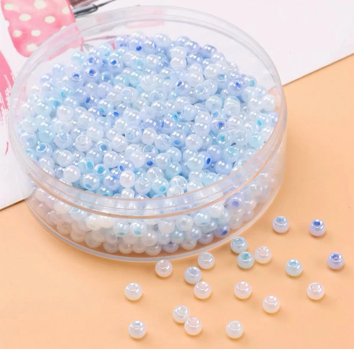 Round Hole Vivid Glass Beads for Creative Jewelry Making Projects