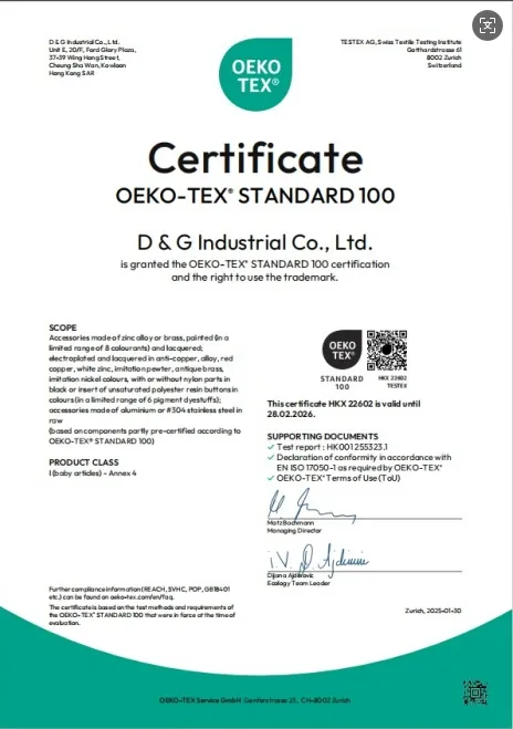 OEKO-TEX Certificate