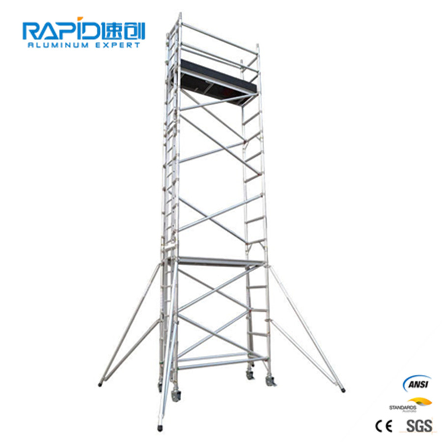 Aluminum Tubular Scaffold Frame Steps Mobile Ringlock Scaffolding System