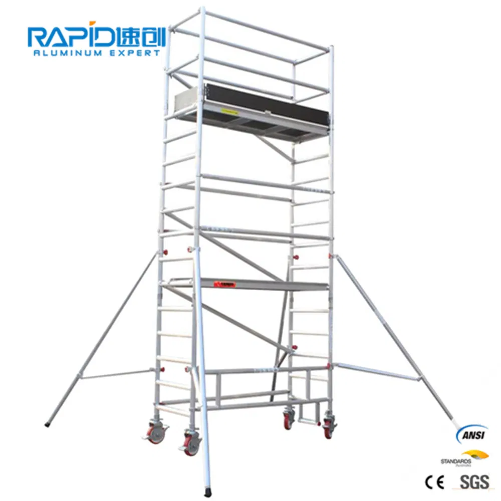 Aluminum Scaffold Mobile Steps Ringlock Tubular Frame Scaffolding System