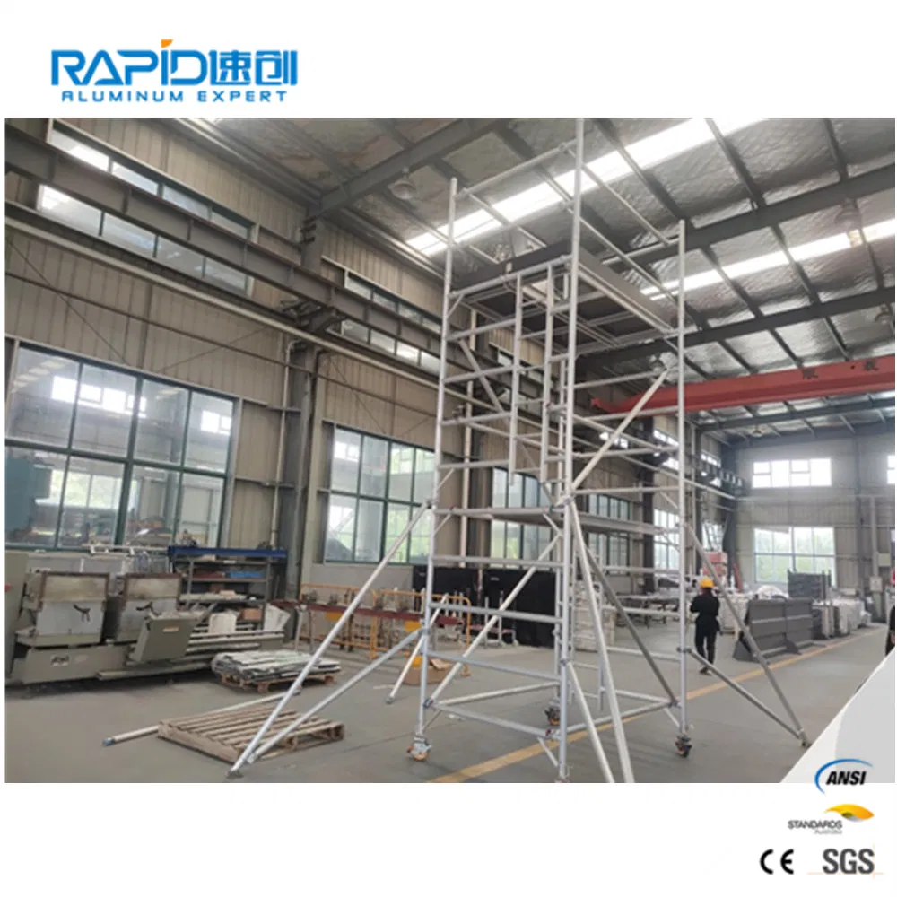 Aluminum Mobile Ringlock Scaffold Tubular Frame Steps Scaffolding System