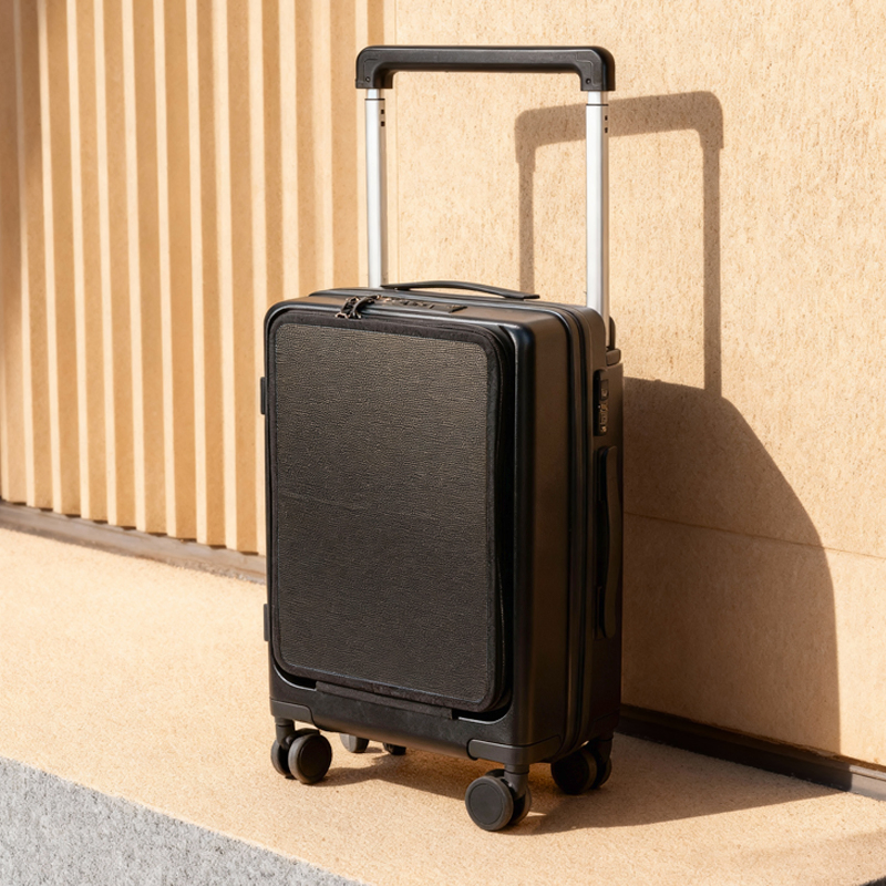 Airline Approved Solar Charging Cabin Bag Dual Quick-Access Pockets Wide Aluminum Handle Compact Carry on