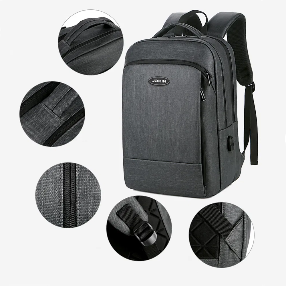 Business Smart Waterproof Laptop with USB Charging Port Travel Durable Backpack