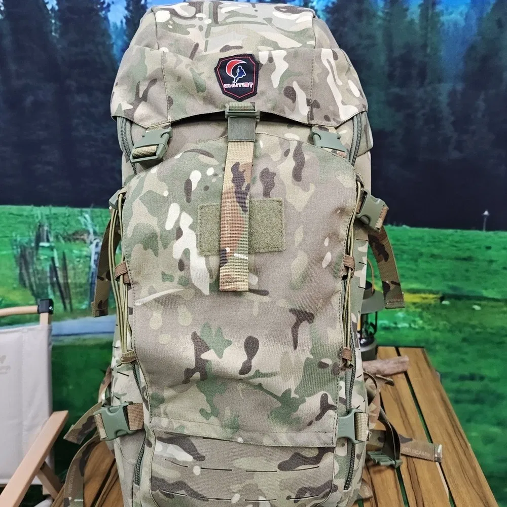 Reinforced Stitching Hhb-240010 Water-Resistant Camo Tactical Backpack for Outdoor Work