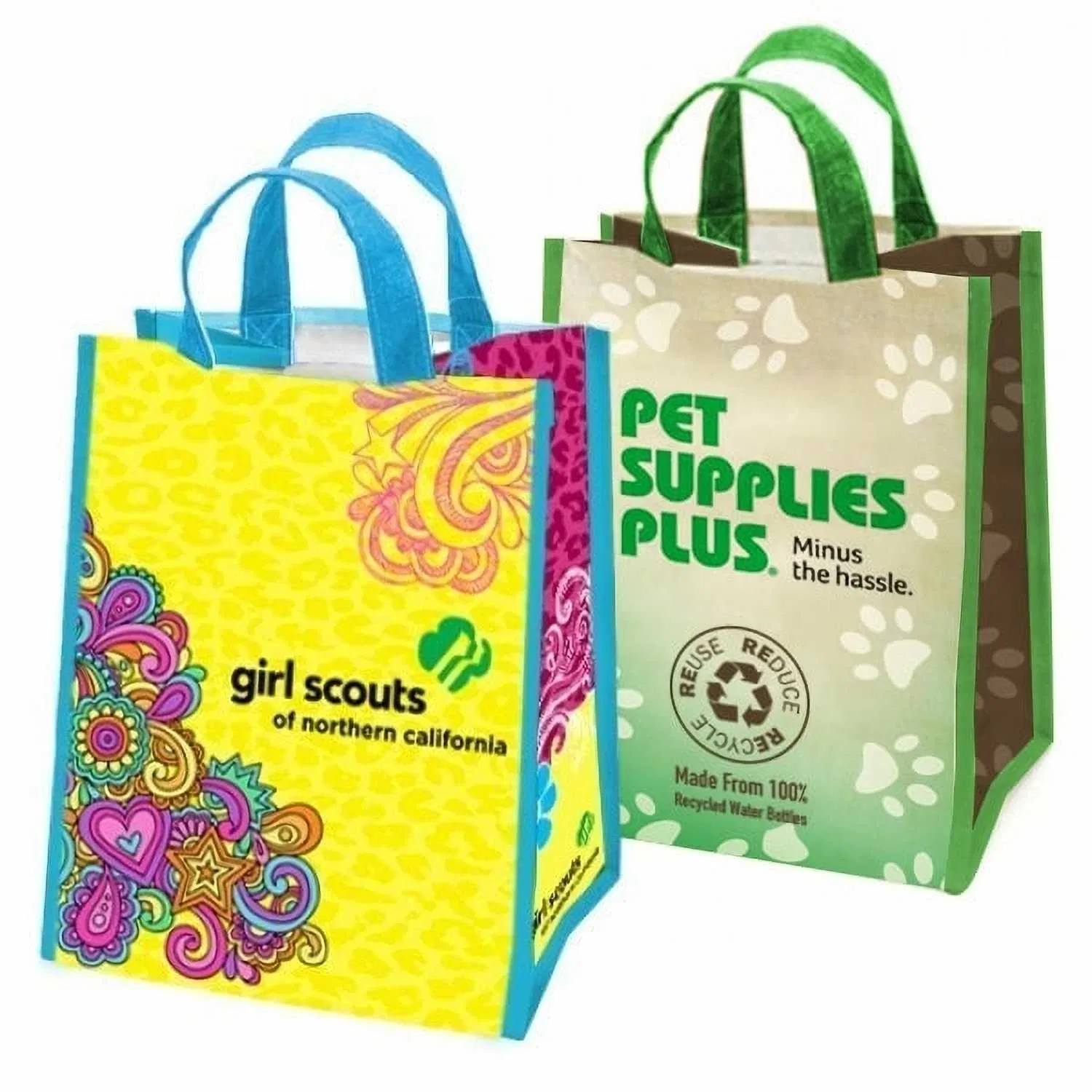 Wholesale Customized Eco-Friendly Recycled RPET Shopping Bag Reusable Grocery Promotional Tote Bag