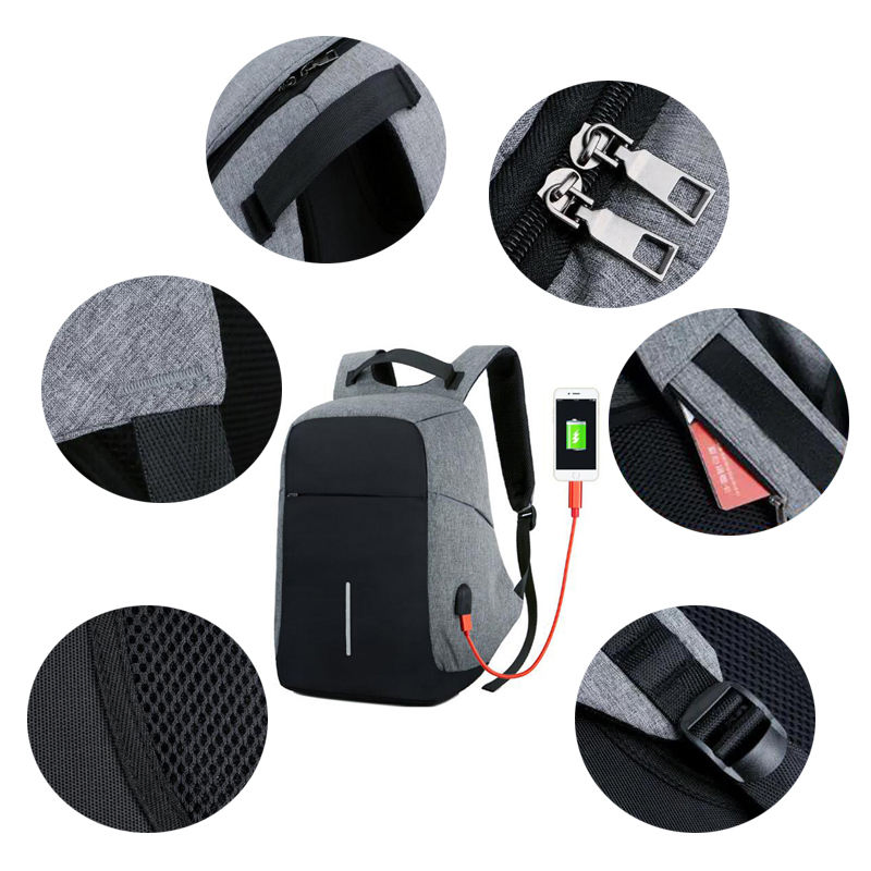 Outdoor Smart Anti-Theft Waterproof Laptop Backpack with USB Charging Port
