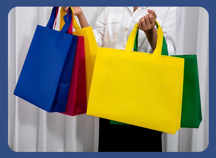 Customs Recycled Logo Printed eco friendly Tote Bag Promotional Shopping Non Woven bag shopping recyclable Non-Woven Fabric Bag