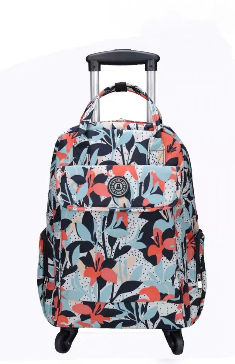 China Supplier Multi-Use Carry on School Bags Wheeled Backpack Business Travel Removable Hand Trolley Luggage Backpack Bag with 2 Wheels