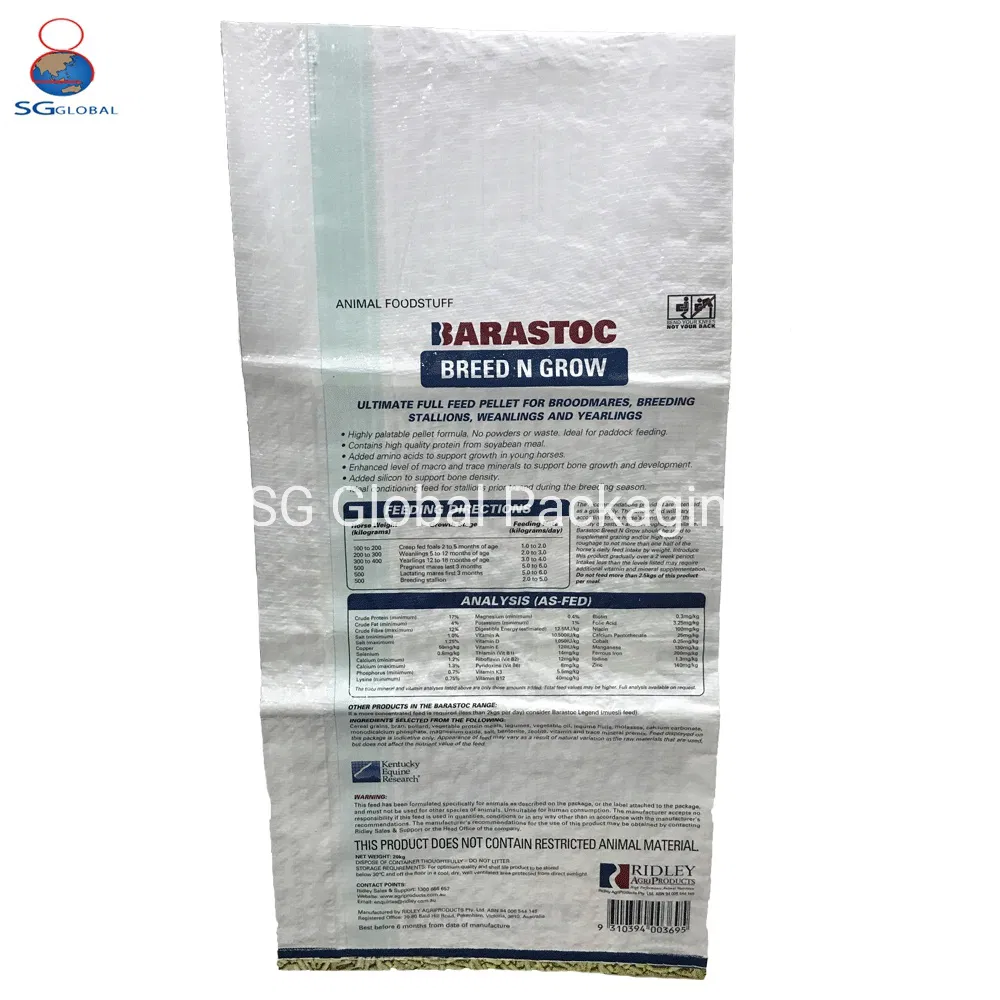 SGS Certified Supplier Eco Friendly Recycled PP Packaging Rice Price 25kg 50kg Polypropylene Woven Bag for Flour Wheat