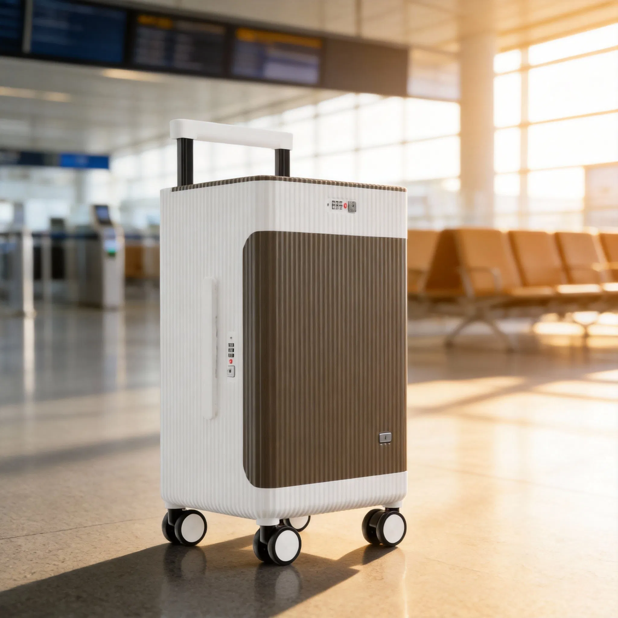 Trolley Suitcase Featuring Front Open Design and Tsa Lock System