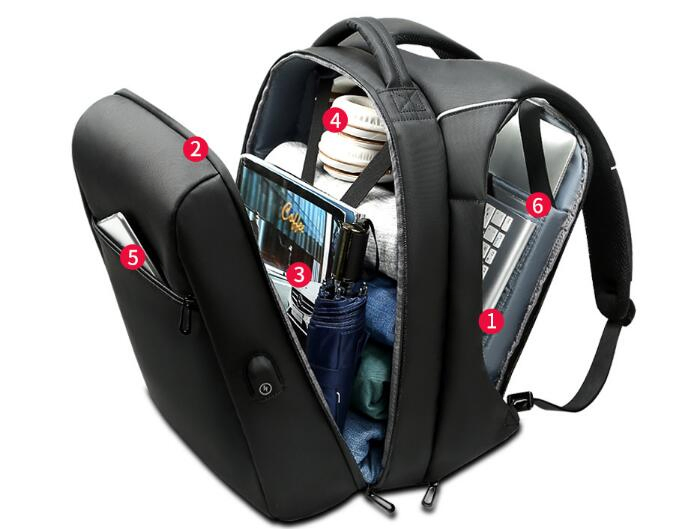 Antitheft Double Shoulder Business Travel Computer Notebook Laptop iPad Tablet PC Backpack Pack Bag (CY3354)
