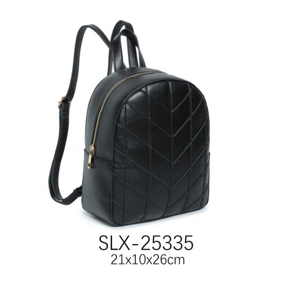 Unisex Black Handmade Woven PU Laptop Backpack Outdoor Travel Work Leisure Backpacks