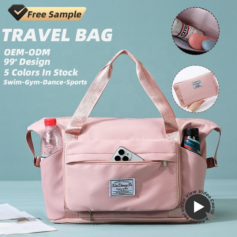 Beauty Large Capacity Low MOQ Hot Sell Fashionable High Quality Promotion Duffel Dry Wet Separation Sport Gym Durable Foldable Travel Bag