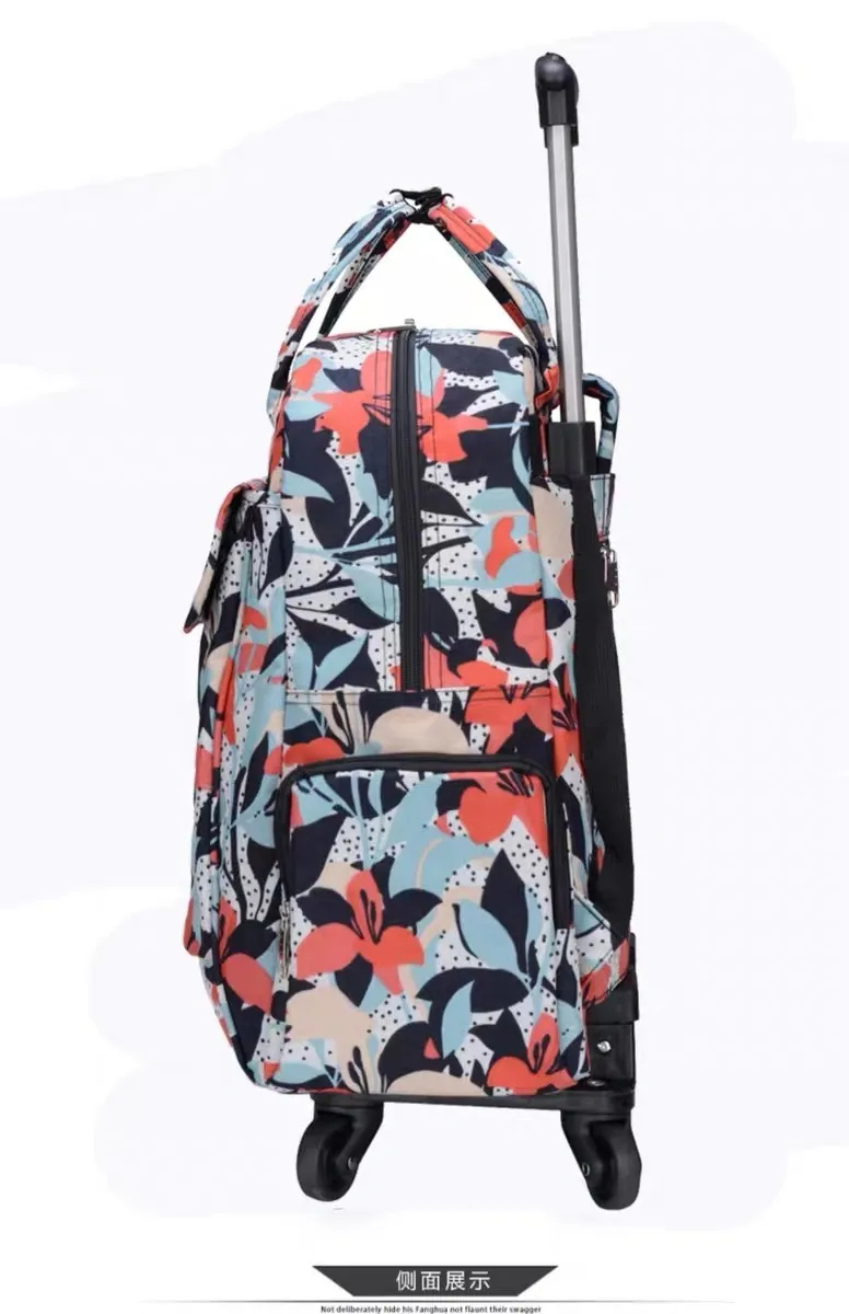 China Supplier Multi-Use Carry on School Bags Wheeled Backpack Business Travel Removable Hand Trolley Luggage Backpack Bag with 2 Wheels