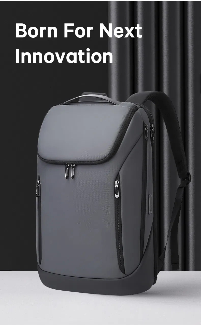 Fashion Men Women Travel Business Smart Waterproof Laptop Backpack with USB Charging Port