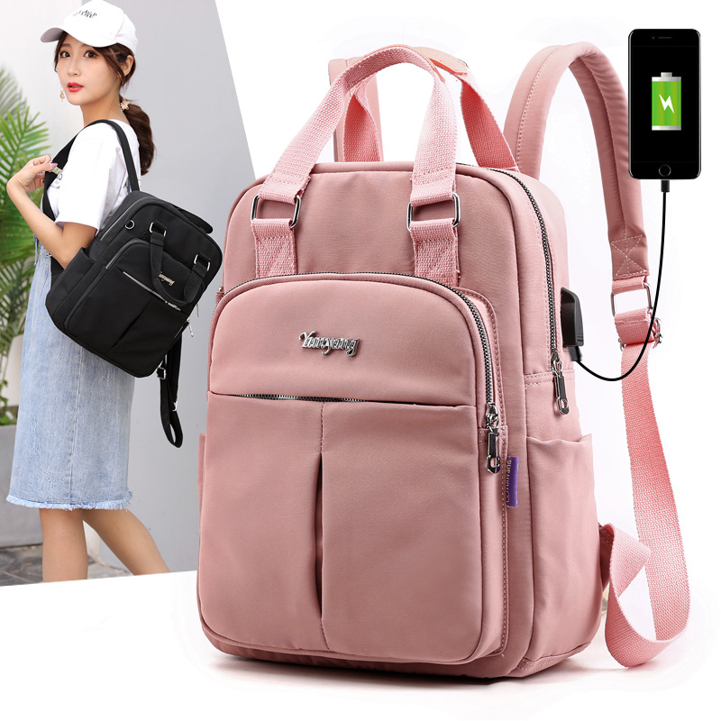 Polyester Multifunction Smart Backpack for Travelling Bagpack Business Back Packs Laptop Travel Backpack Bag with USB Charging Port