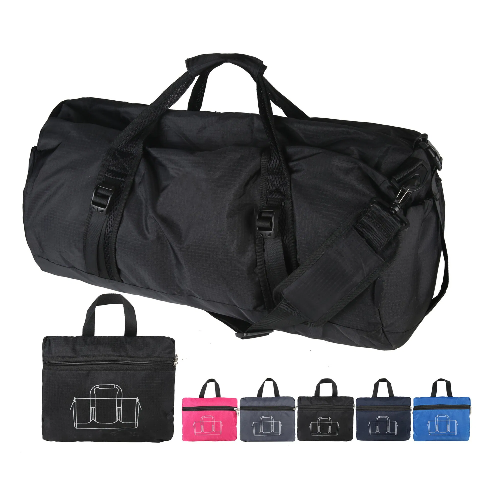 Travel Folding Sports Gym Bag Fitness Luggage Duffel Bag Waterproof Nylon Duffel Bag with Custom Logo