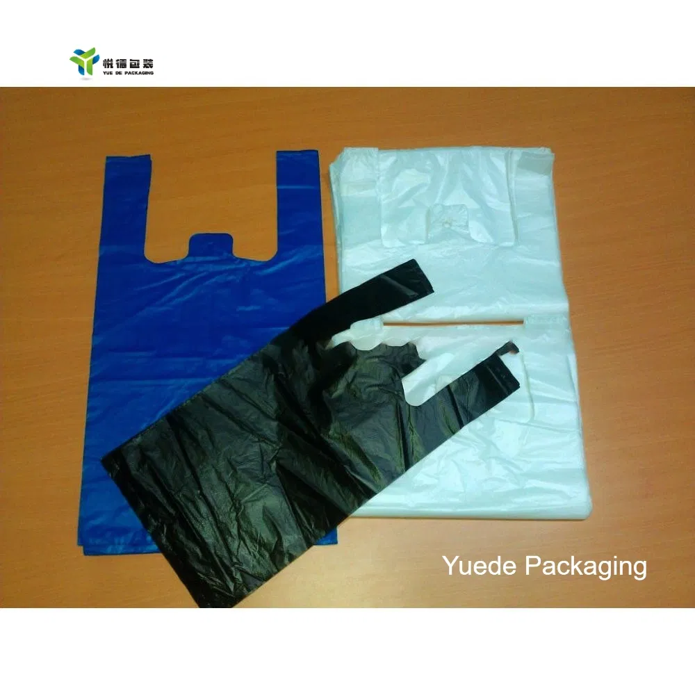 PE Blue Custom Print T Shirt Shopping Bags Have Grs Certification 100 Recycled Durable Eco-Friendly Polyester Carry Bag with Own Logo