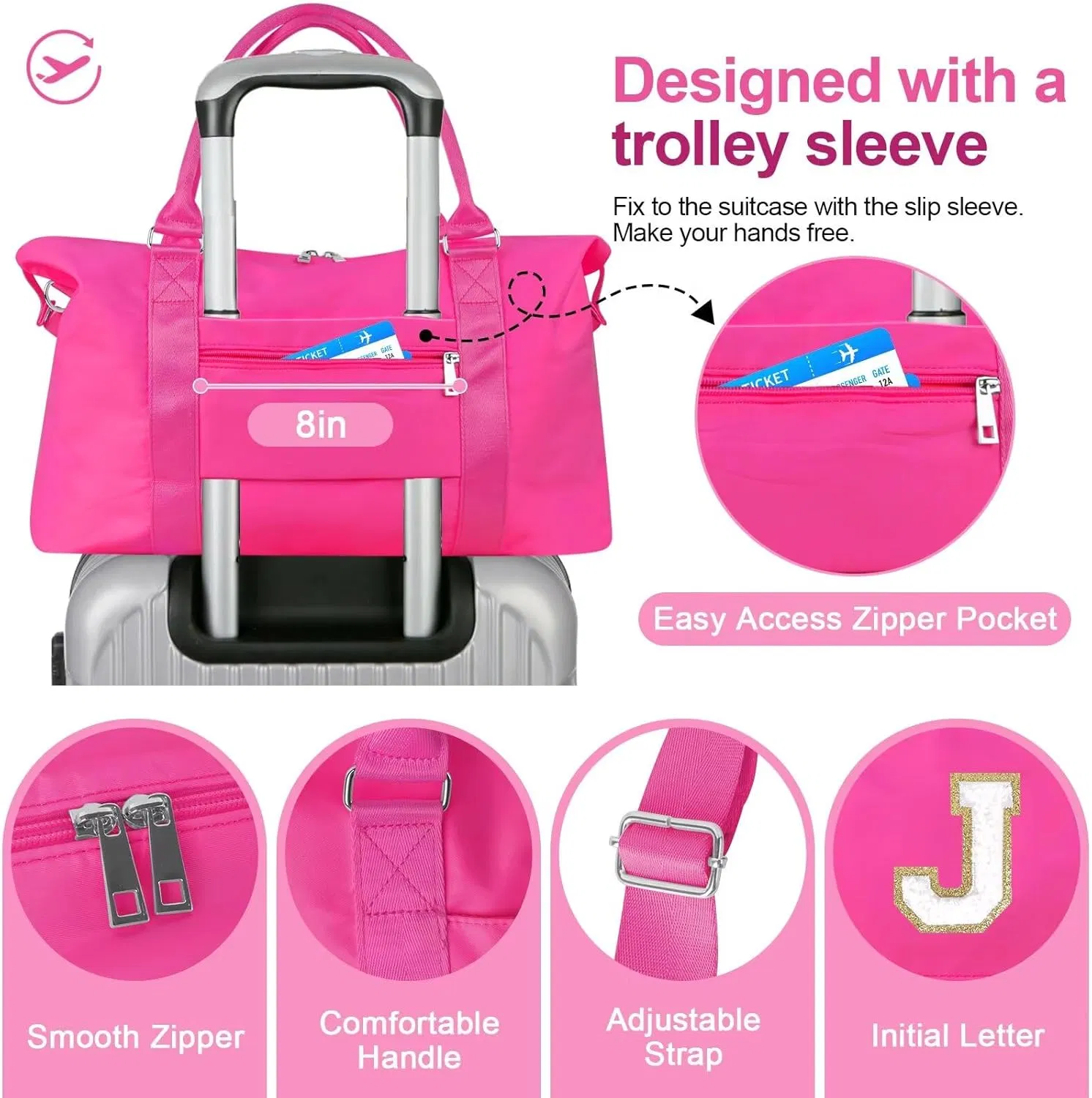 OEM Lightweight Quilted Towel Embroidery Duffle Bag for Sports and Travel