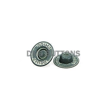 Vintage Metal Rivets and Clear Pattern Crafting Button Set
