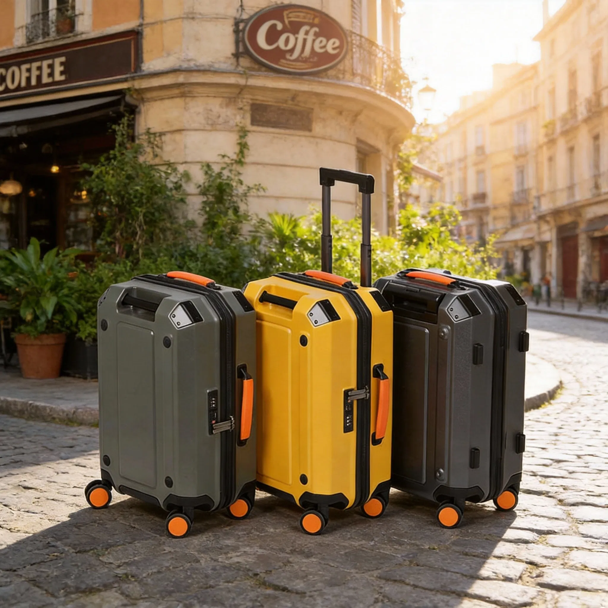 Durable Aluminium Carry on Luggage Tough Guy Travel Suitcase Set