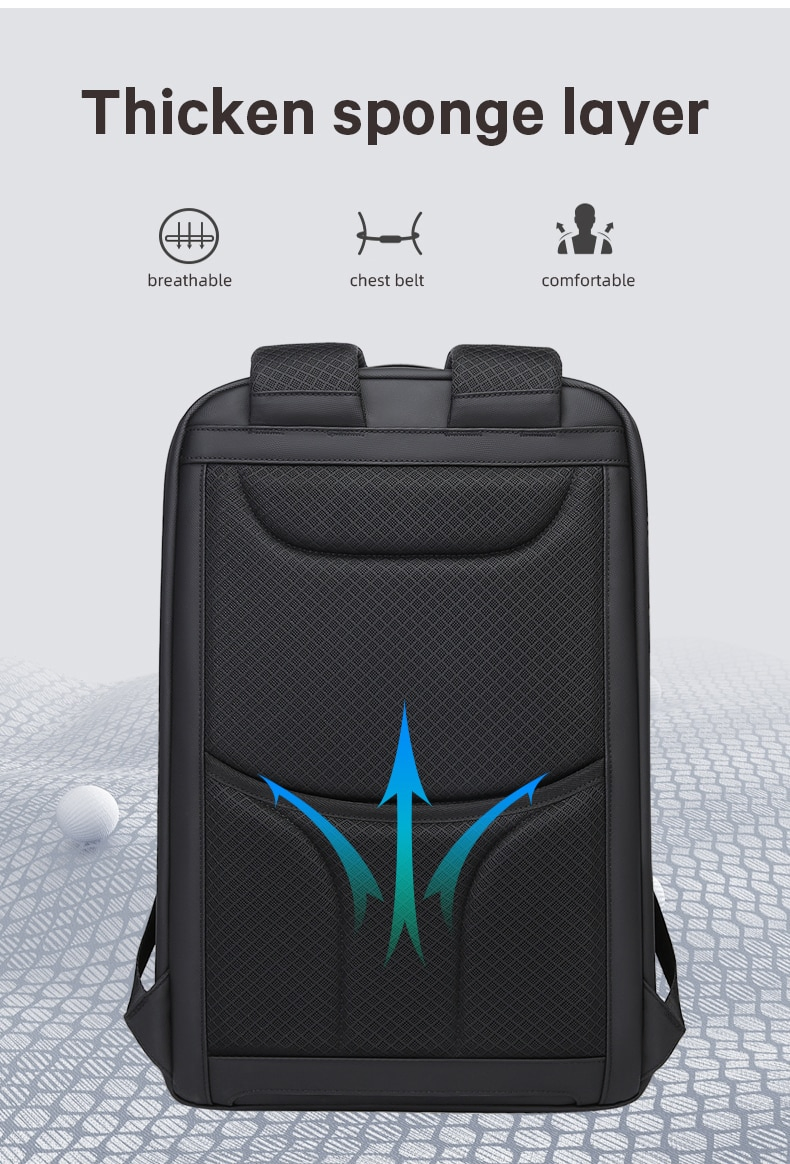 Fashion Men Women Travel Business Smart Waterproof Laptop Backpack with USB Charging Port
