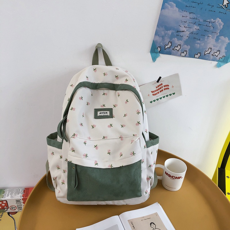 Fashion Little Cute Flowers Printed Travel School Casual Backpack