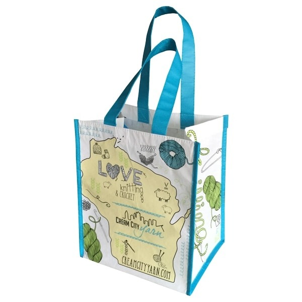 Wholesale Customized Eco-Friendly Recycled RPET Shopping Bag Reusable Grocery Promotional Tote Bag