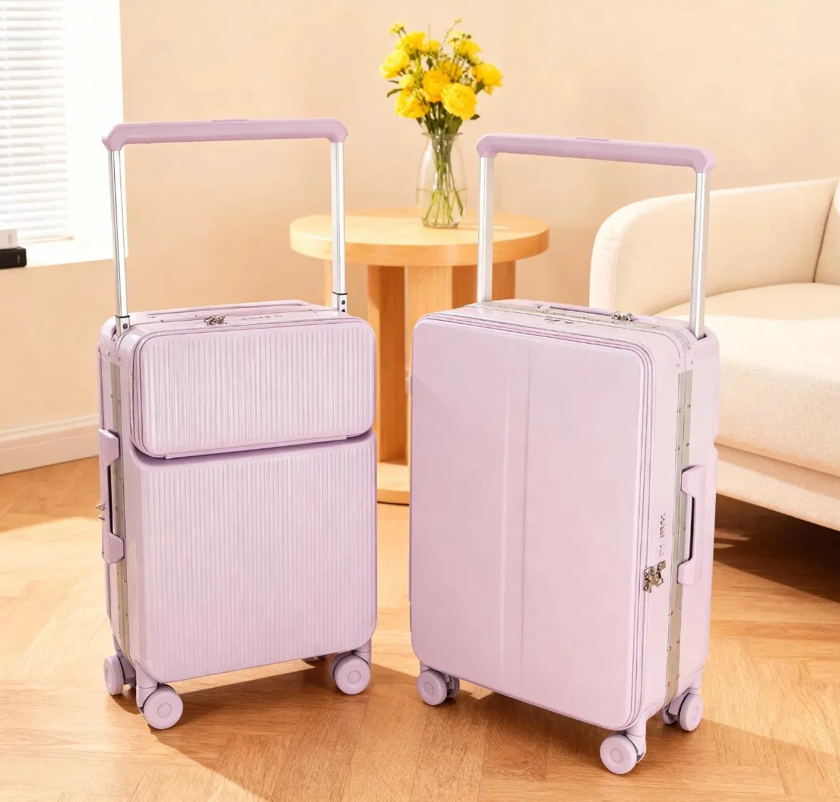 Airline Approved Cabin Bag Quiet Glide Wheels Aluminum Frame Wide Stable Handle Compact Carry on