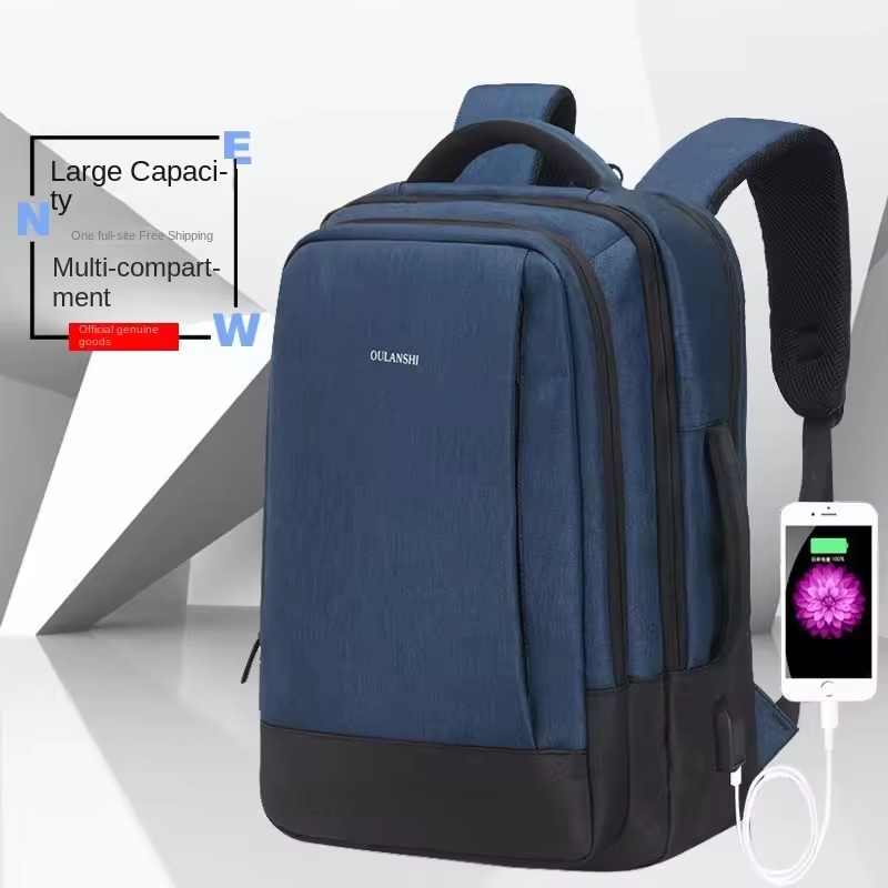 Large Capacity Multifunction Nylon Backpack Anti Theft Smart Laptop Backpack Bag with USB Charging Port