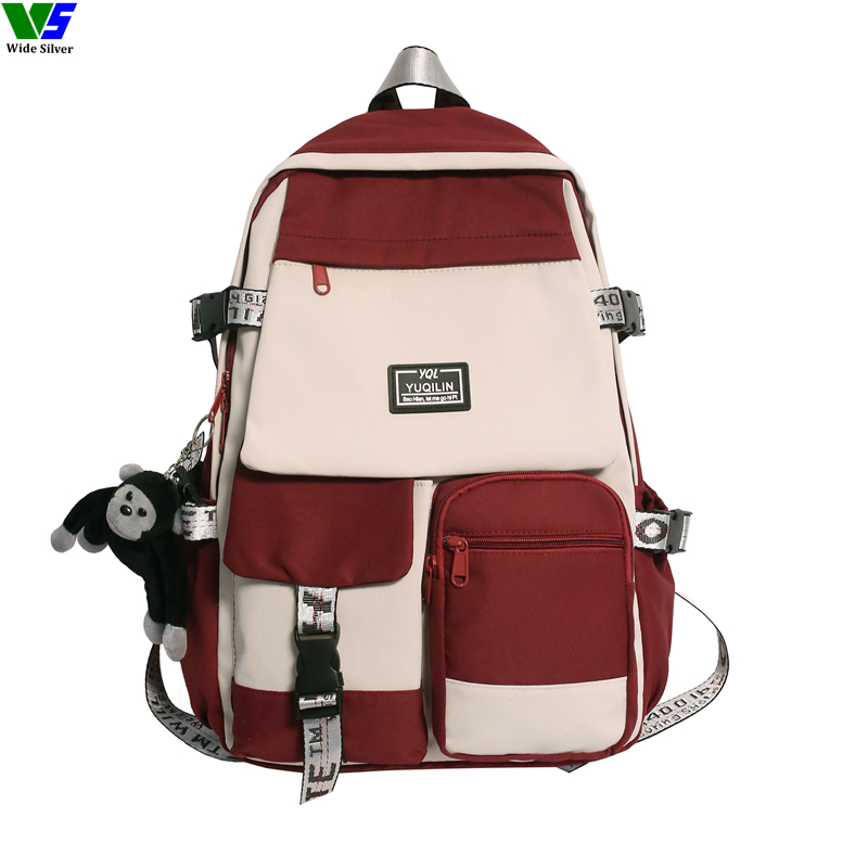 Wide Silver Special Counter Kids Backpacks with Cartoon Design Plush Toy 2024