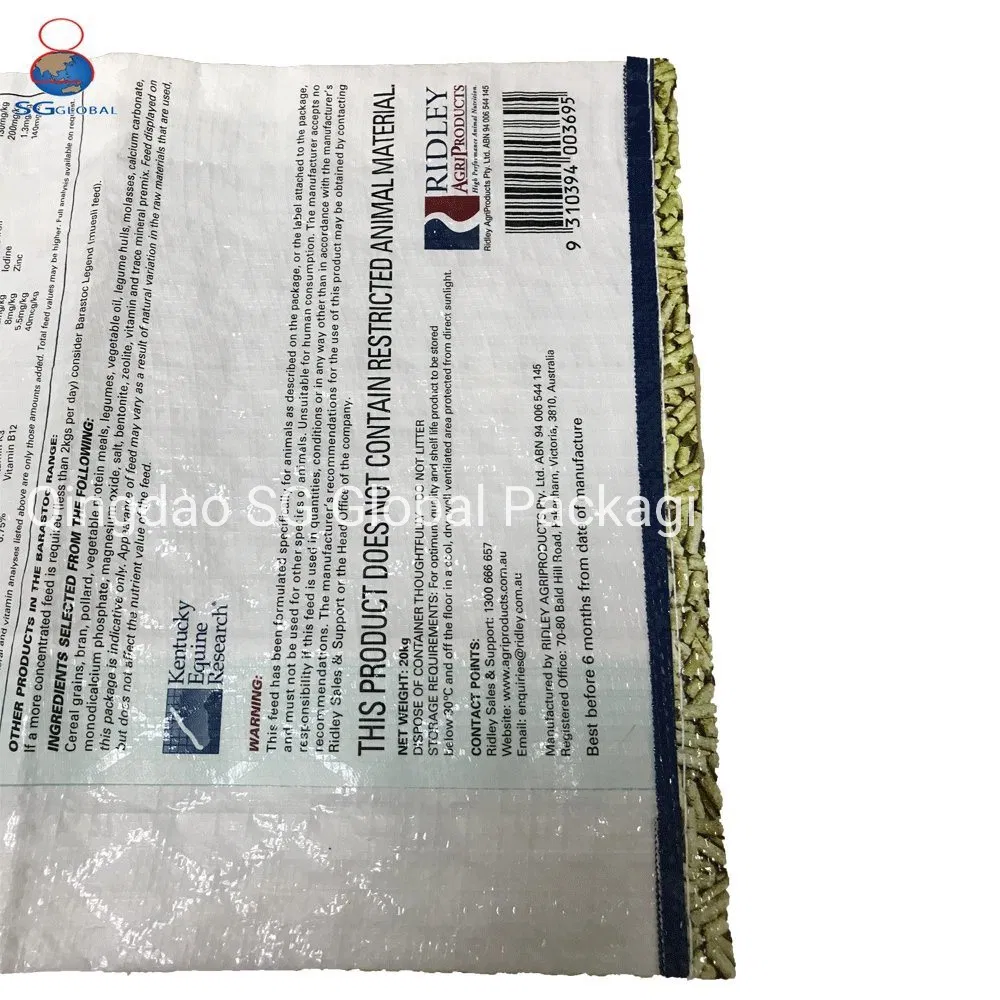 SGS Certified Supplier Eco Friendly Recycled PP Packaging Rice Price 25kg 50kg Polypropylene Woven Bag for Flour Wheat