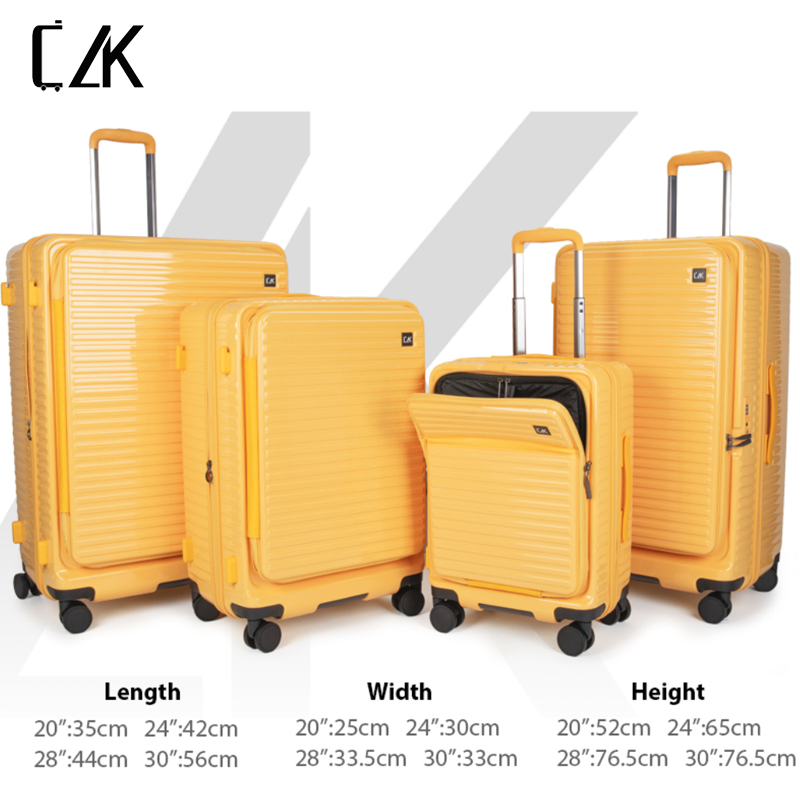 Multi-Size Solution 20in 24in 28in 30in with Glossy Front Opening PC Shell Organized Travel Bag