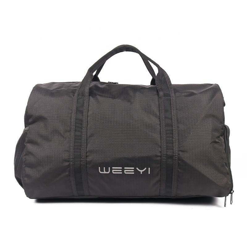 Unisex Custom Sports Tote Gym Travel Duffel Bag Lightweight Water Resistant Polyester Zipper Closure Weekender Size