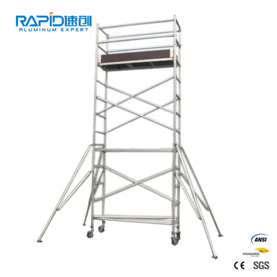 Aluminum Frame Scaffolding Steps Truss Ladder Mobile Tower Scaffold System for Sale