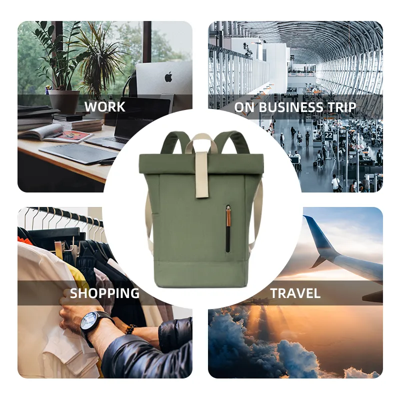 Laptop Canvas Backpack Detail 1