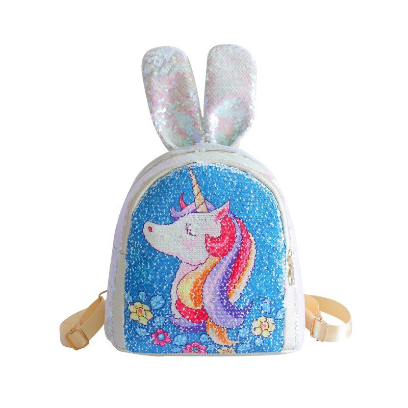 Sequined Backpack Cartoon Cute Little Ears Clutch Bag Luxury Bag Designer Handbags Fashion Bag Lady Bag Travel Backpack