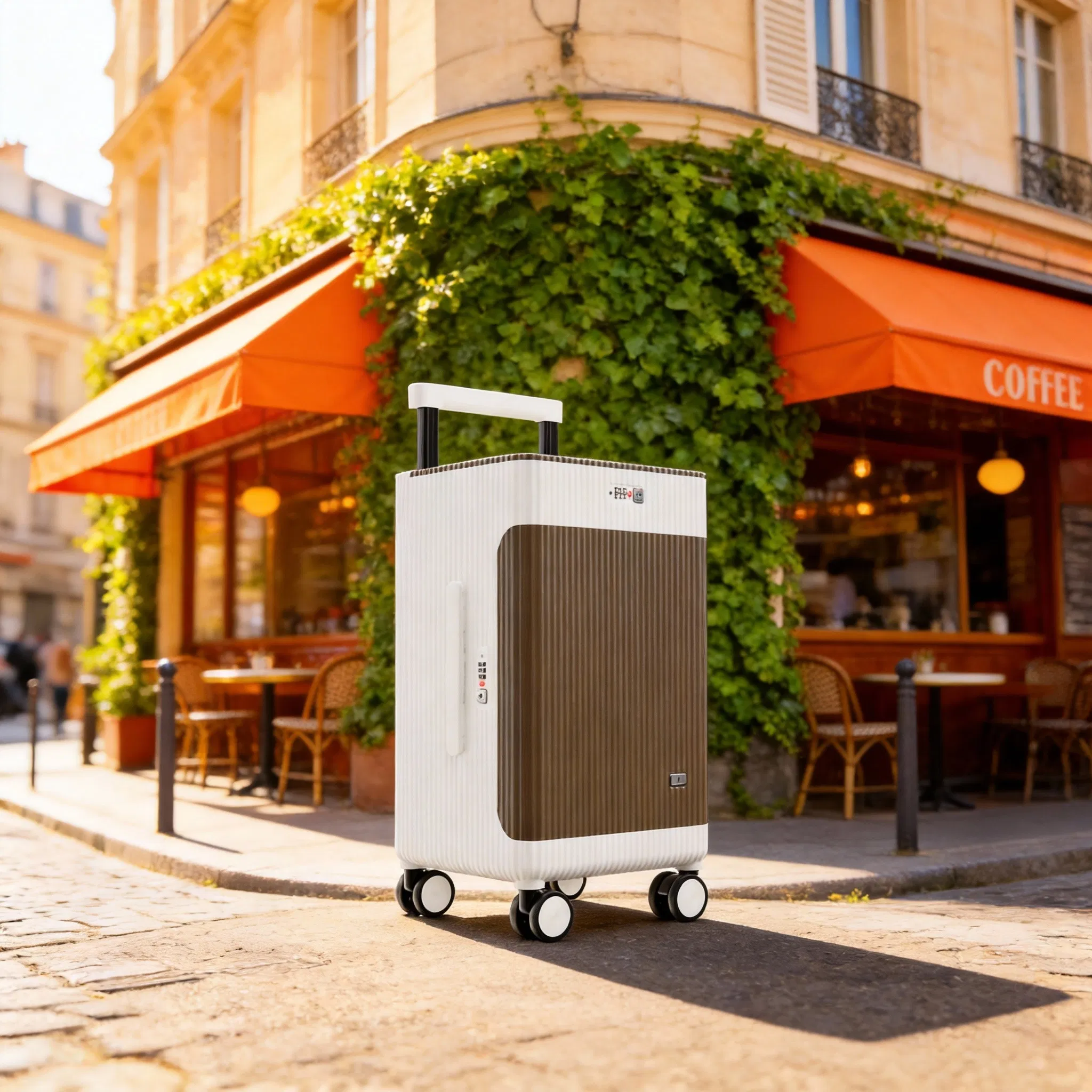Trolley Suitcase Featuring Front Open Design and Tsa Lock System