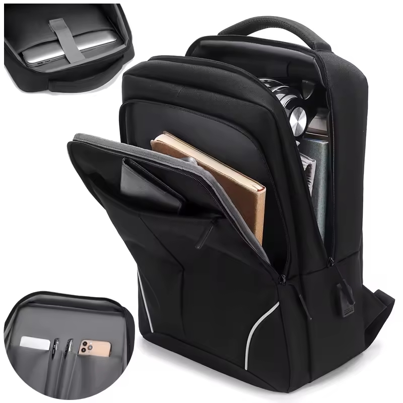 Versatile New Design Smart College Waterproof Travel Business Meeting USB Charging Odor-Resistant Laptop Backpack with Ample Storage Space