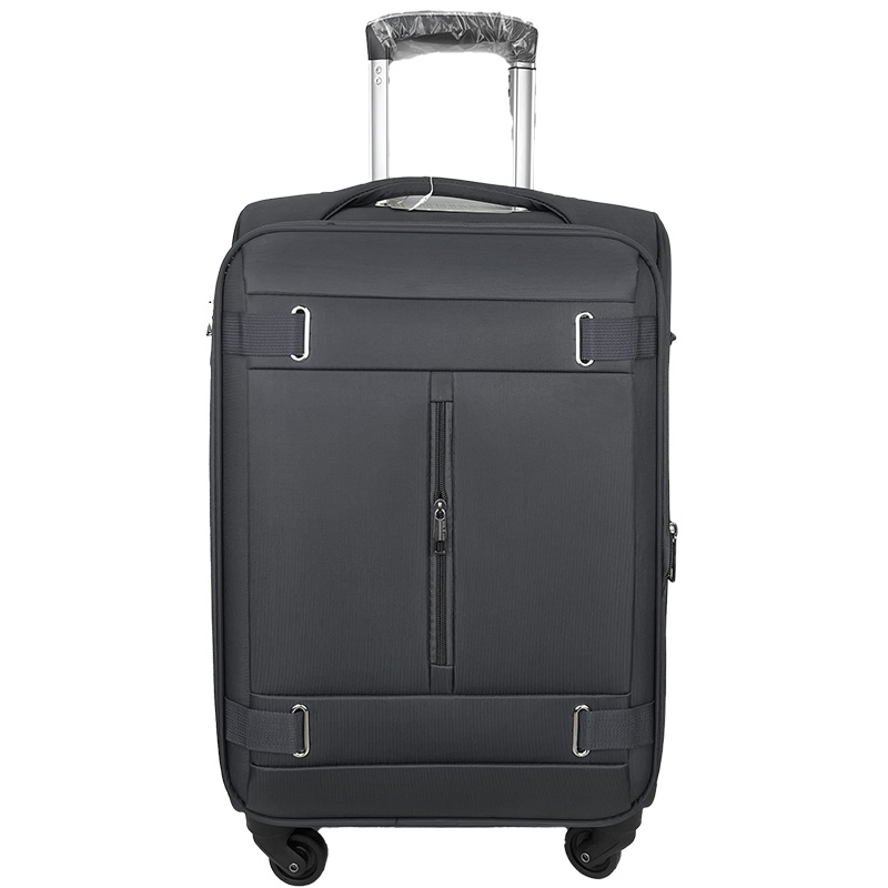 Lightweight Hand Carry on Cabin Soft Fabrictrolley Travel Suitcase with Iron Trolley