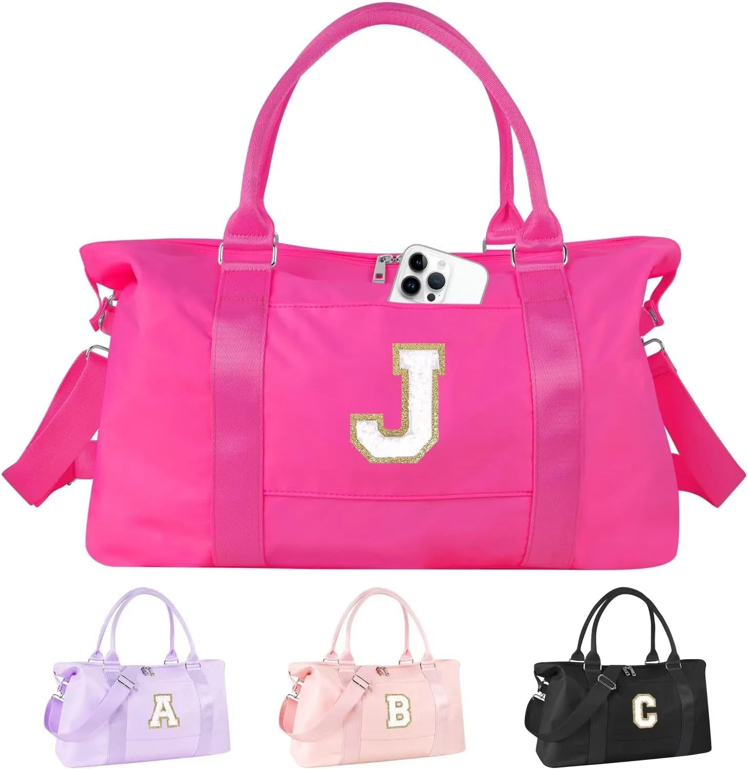 OEM Lightweight Quilted Towel Embroidery Duffle Bag for Sports and Travel